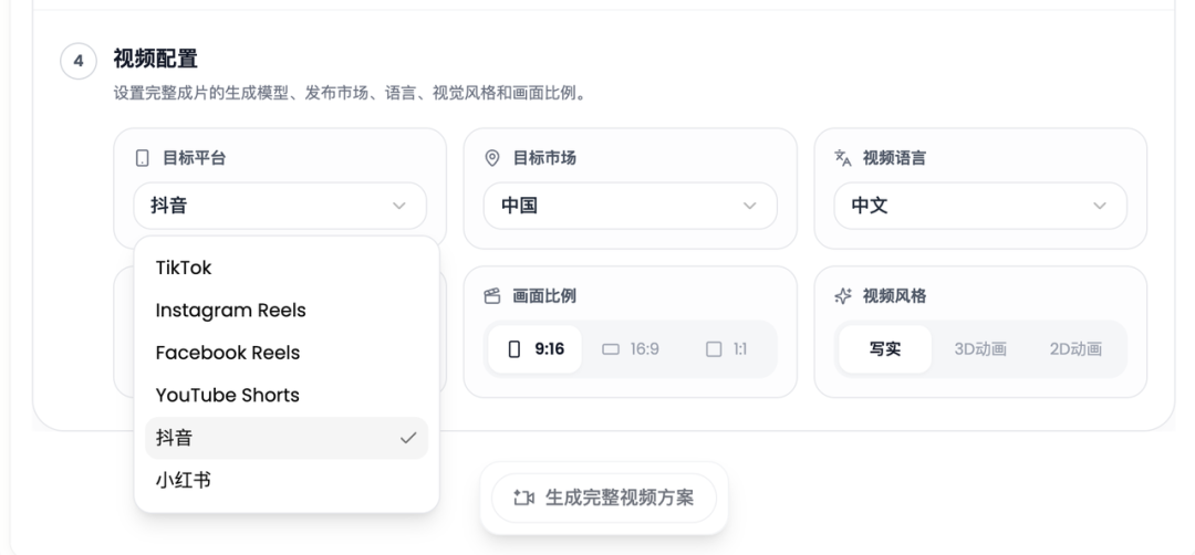 商品视频多平台适配
